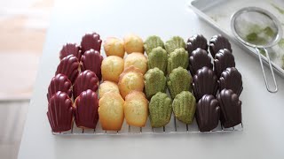 1 Batter to 4 Types of Madeleine Recipe  한가지 반죽으로 4종 마들렌 만드는 법 바닐라 라즈베리 초코 말차 [upl. by Celestina639]