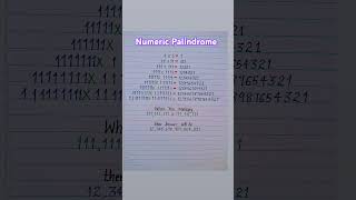 numeric palindrome knowledge education learnandgrow knowtogrow education growconfidence [upl. by Drarrej504]