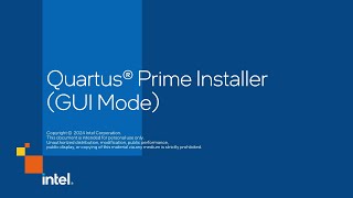 Quartus® Prime Installer GUI mode [upl. by Richards]