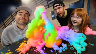 ADLEY SCiENCE with Mark Rober Adleys visit to CrunchLabs amp rainbow colors of elephant toothpaste [upl. by Tnarb73]