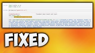 How to Fix Unable to Read CSV File in Jupyter Notebook  Jupyter Notebook Read CSV or Reading CSV [upl. by Einwat]