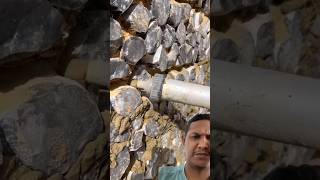 Using a mortar gun on flint blockwork mortar blockwork blocklaying construction [upl. by Asseneg]