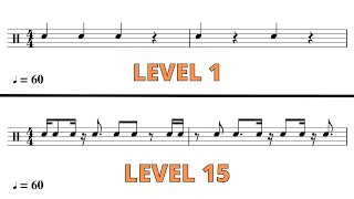 Rhythm Exercises For Musicians  15 Levels Of Difficulty 🎵 [upl. by Brander]