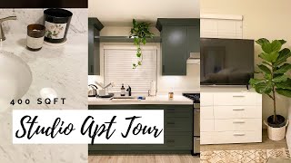 400 SQFT STUDIO APARTMENT TOUR IN CALIFORNIA  I MOVED [upl. by Agatha]