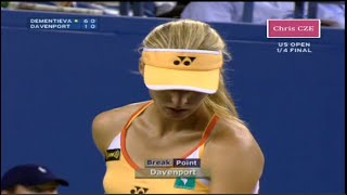 Elena Dementieva v Lindsay Davenport 2005 USO QF highlights [upl. by Tevis263]