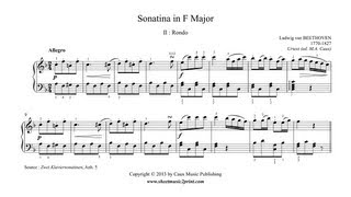 Beethoven  Sonatina in F Major Anh 5  Rondo [upl. by Anitserp865]