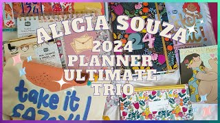 Alicia Souzas 2024 Planner  Ultimate Trio with Goodies  Unboxing review and flip through [upl. by Eisenstark]