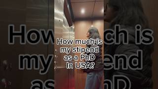 My stipend🤑as a PhD student in USA 🇺🇸 phd usa salary shorts shortsvideo trending [upl. by Eshelman]