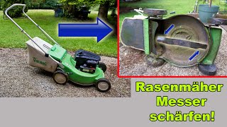 RASENMÄHER MESSER SCHÄRFEN  SCHNELL amp EINFACH ERKLÄRT  TUTORIAL  FACTOREM [upl. by Limoli]