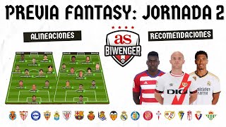 ✅ ANÁLISIS FANTASY DE LA JORNADA 2 ALINEACIONES Y RECOMENDACIONES DE CADA PARTIDO 📋  BIWENGER [upl. by Nohsed969]