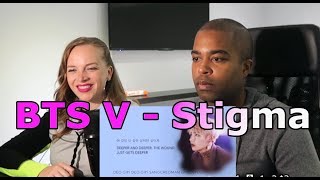 BTS V  Stigma HanRomEng lyrics FULL Version REACTION 🎵 [upl. by Ahsinra148]