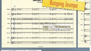 Bungong Jeumpa  Drumband amp Pianica Score [upl. by Dasya]