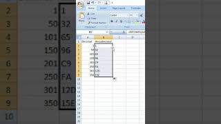 Convert Decimal Number To Hexadecimal  DEC2HEX function In Excel [upl. by Briana]