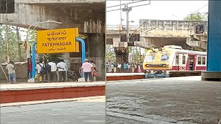 Fatehnagar Railway Station  Hyderabad MMTS Trains [upl. by Goulder868]