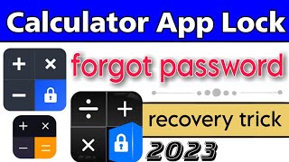 calculator app lock forgot password recoverycalculator ka lock kaise todecalculator vaultprince [upl. by Leamse]