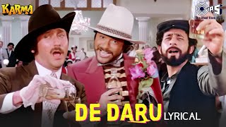 De Daru De Daru  Lyrical  Karma  Jackie Anil Kapoor Naseeruddin Shah Kishore Kumar Party Song [upl. by Ahsienad364]