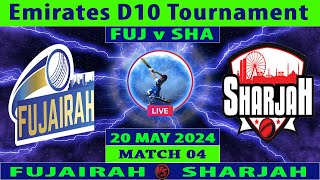 Abu Dhabi vs Fujairah  ABD vs FUJ  10th Match of Emirates D10 League 2024  Cricket Info Live [upl. by Delia]