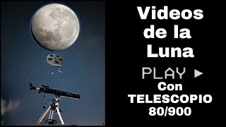 Videos de la Luna con Telescopio Celestron 80900 [upl. by Orimlede958]