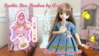 Meet Bloomin a Retro Kawaii doll ♡ Unbox with me Pookie Boo BonBon by Azone x Kinoko Juice [upl. by Nylireg206]