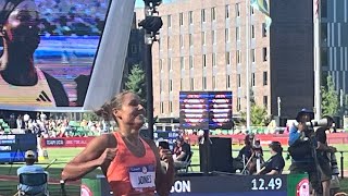 100m Hurdles 2024 US Olympic Trials Round 1 Heat 4 Lolo Jones Keni Harrison Grace Stark [upl. by Trebma683]