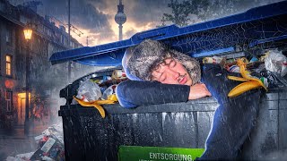 1 Nacht in einer Mülltonne schlafen  6 TAGE DRAUSSEN OHNE GELD in BERLIN  Teil 2 [upl. by Howlyn]