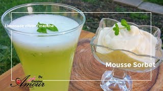 limonade citron et menthe sorbet à lorange en mousse au thermomix [upl. by Agnes]