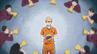 Tsukishima trolling Inarizakis cheer squad turn on subtitles [upl. by Nnylav]