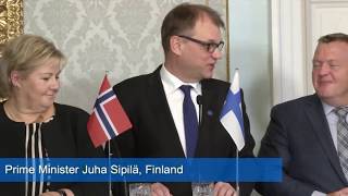 Nordic and Baltic prime ministers’ joint press conference 1112017 [upl. by Swope207]