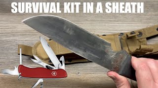 Survival Kit in a Sheath featuring Busse Scrapyard Trash 2 Knife [upl. by Edithe]