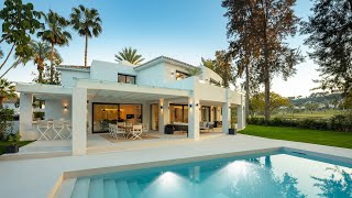 Frontline Golf Modern Style Villa in Nueva Andalucia Marbella  Drumelia Real Estate [upl. by Olaf]