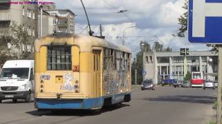 Даугавпилсский трамвай Trams in Daugavpils Latvia [upl. by Case]