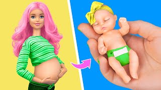 12 DIY Baby Doll Hacks and Crafts  Miniature Baby Cradle Diapers and More [upl. by Owiat372]