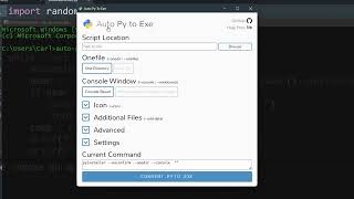 Convert Python File to exe [upl. by Lahcsap]