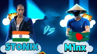 🇮🇳 STONIX FF VS M1NX 🇧🇩  Bangladesh Best Freestyle Player 🗿 M1NX [upl. by Millwater]