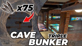 THE MOST OVERPOWERED CAVE BASE DESIGN IN RUST TRIPLE BUNKER [upl. by Kraul515]