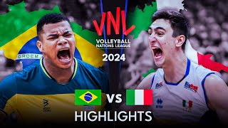 🇧🇷 BRAZIL vs ITALY 🇮🇹  Highlights  Mens VNL 2024 [upl. by Pendergast989]