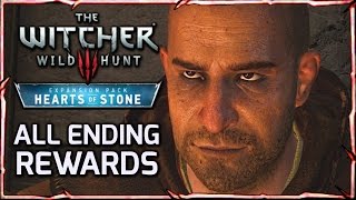 Witcher 3 Hearts of Stone  ALL Gifts  Rewards from Master Mirror in the Ending [upl. by Eanod166]