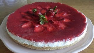 Çilekli Pişmeyen Kolay Cheesecake [upl. by Nadler]