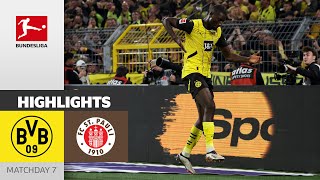 Guirassy strikes again  Borussia Dortmund  FC St Pauli 21  Highlights MD 7 – Bundesliga 2425 [upl. by Alveta]