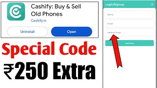 cashify referral code  Cashify refer code  Cashify ka referral code  Cashify app referral code [upl. by Appilihp]