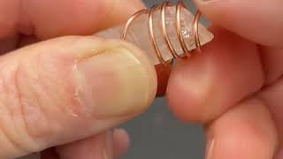 HOW TO WireWrap Crystals for Beginners  Crystal Point Wire Wrap Tutorial  WireWrapping Tutorials [upl. by Yorle]