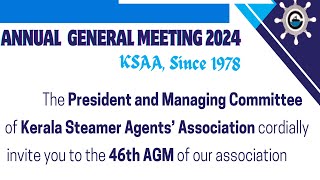 Annual General Meeting 2024 KSAA Since 1978 [upl. by Christis]