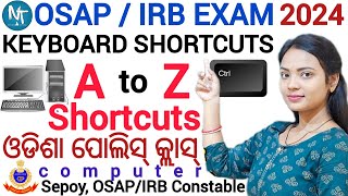 Computer Ctrl A to Z all Shortcut Keys ll OSAPIRB Exam 2024 ll CTRL shortcut keys of computer [upl. by Nevah3]