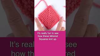 Fun to See Mitered Squares Knit Up ☀️ studioknit knitstitchpattern miteredsquare knitting [upl. by Silvain]