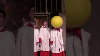 This choir boy uses a helium balloon to hit high note heliumchoir [upl. by Rolf]