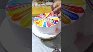 Rainbow Colour Cake Design 🌈  Cake Recipe shorts youtubeshorts virslshorts [upl. by Assenev]