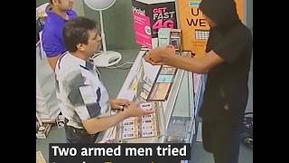 Texas store owner and his son fights off two gunwielding robbers [upl. by Blackmun363]