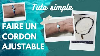 Tuto cordon ajustable pour collier ou bracelet [upl. by Lilia]