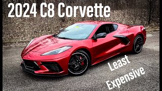 2024 Corvette C8  LEAST EXPENSIVE C8  Review and Walk Around [upl. by Teeter]