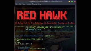 RED HAWK  Information Gathering  SQL Vulnerability Scanning and Crawling Usage Demo [upl. by Yxel892]